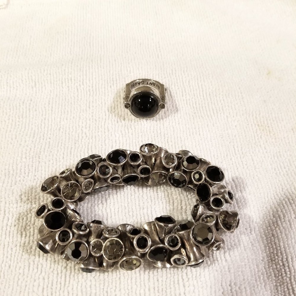Avant Garde Paris Pewter Bracelet & Ring Set